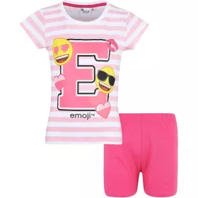 Emoji csíkos-pink pizsama