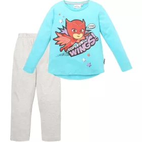 Superowl Wings türkiz-szürke pizsama
