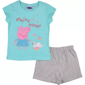 Peppa türkiz-szürke pizsama