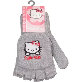 Hello Kitty szürke visszahajtható kesztyű