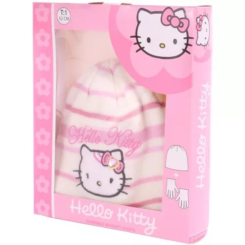 Hello Kitty törtfehér sapka szett