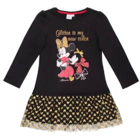 Minnie fekete tüllfodros ruha