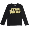 Star Wars átfordítható flitteres fekete felső