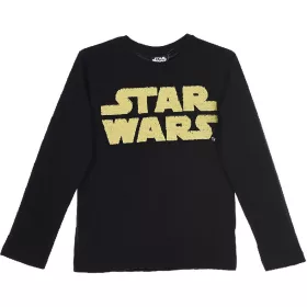 Star Wars átfordítható flitteres fekete felső
