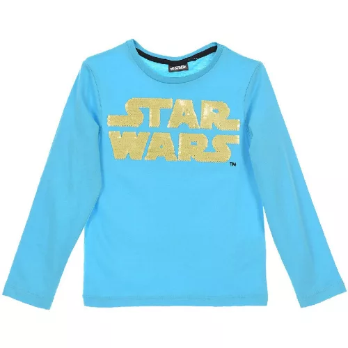 Star Wars átfordítható flitteres türkiz felső