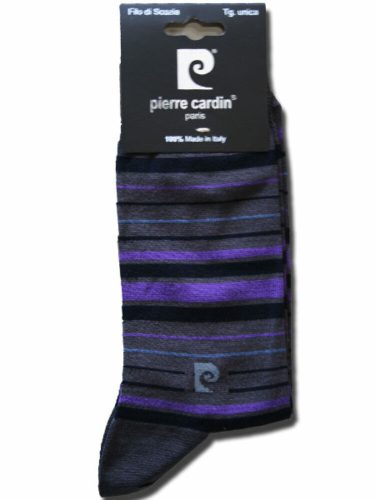 Calzini da uomo mercerizzati - calzini alla caviglia in cotone - 41-45 - a righe - Pierre Cardin